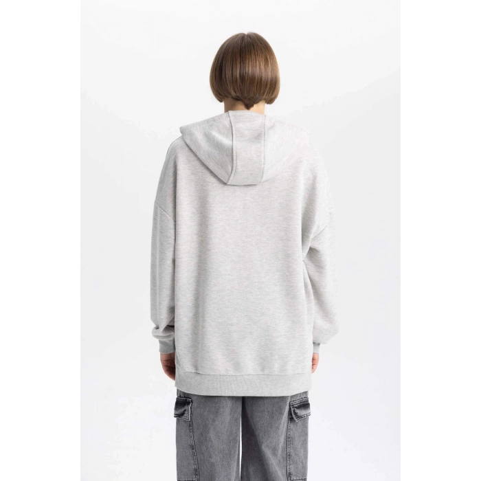 Oversize Geniş Kalıp Kapüşonlu Sweatshirt B7834AXNS