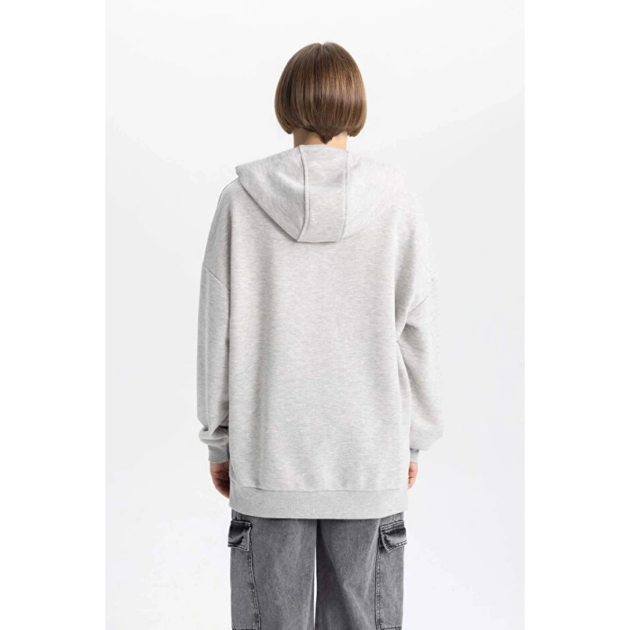 Oversize Geniş Kalıp Polo Yaka Sweatshirt