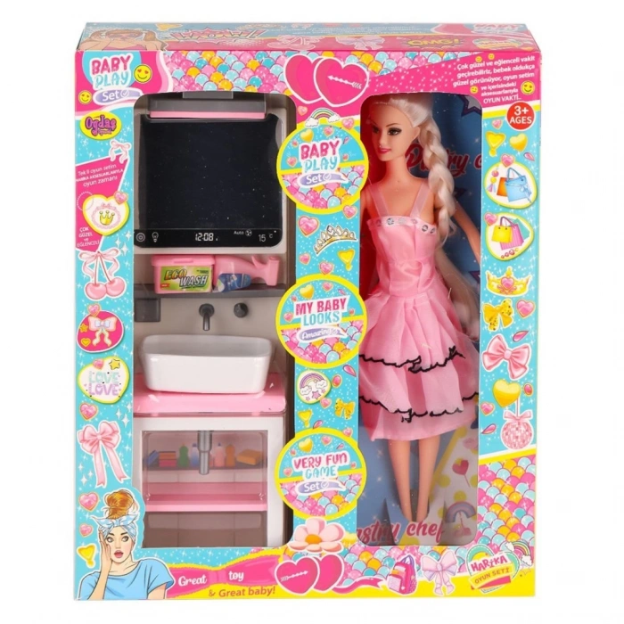 OYD-02390 Bebek ve Aynalı Lavabo Oyun Seti  Oyuncak