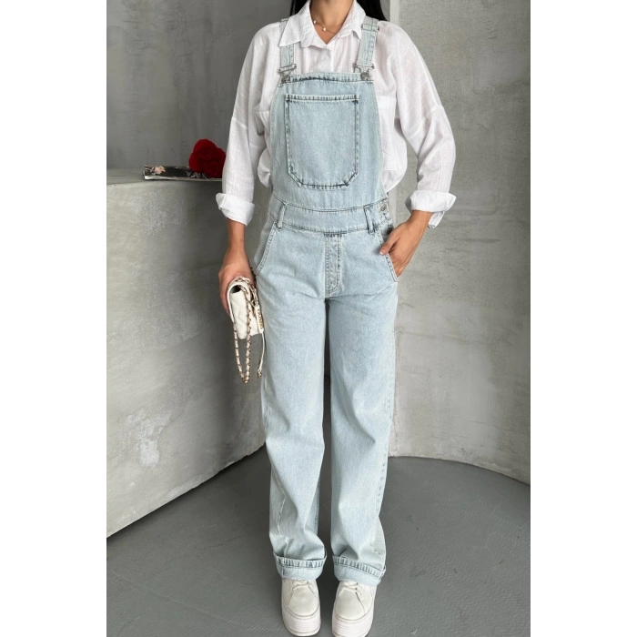 Pantolon kar yıkama salopet mavi d2514