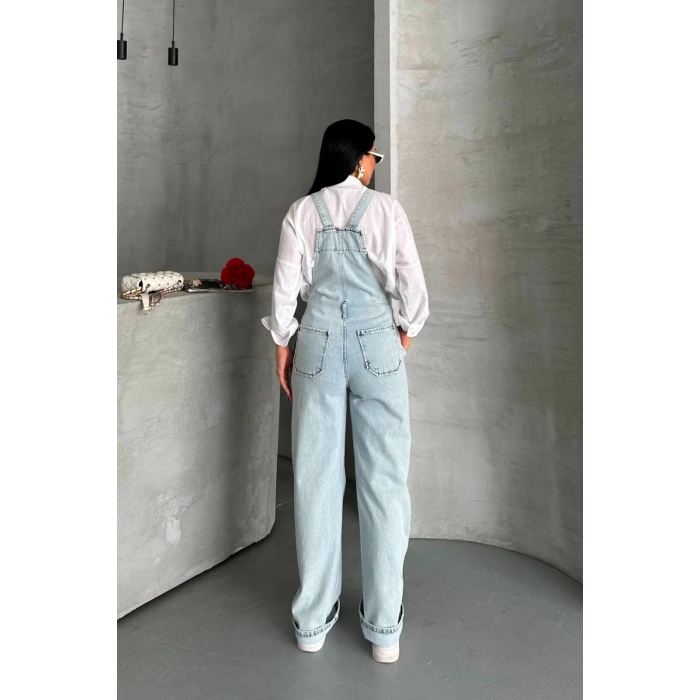 Pantolon kar yıkama salopet mavi d2514