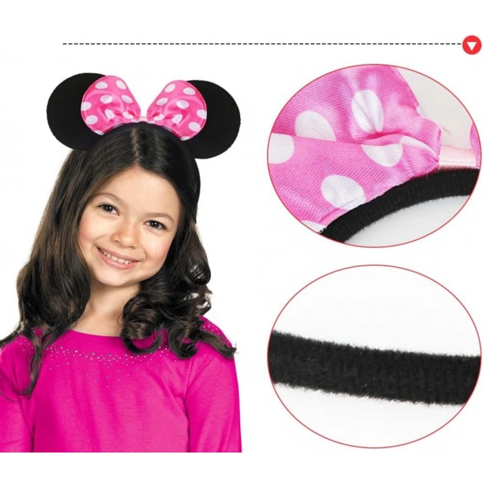 Pembe Fiyonklu Minnie Mouse Tacı Kulak NessiWorld