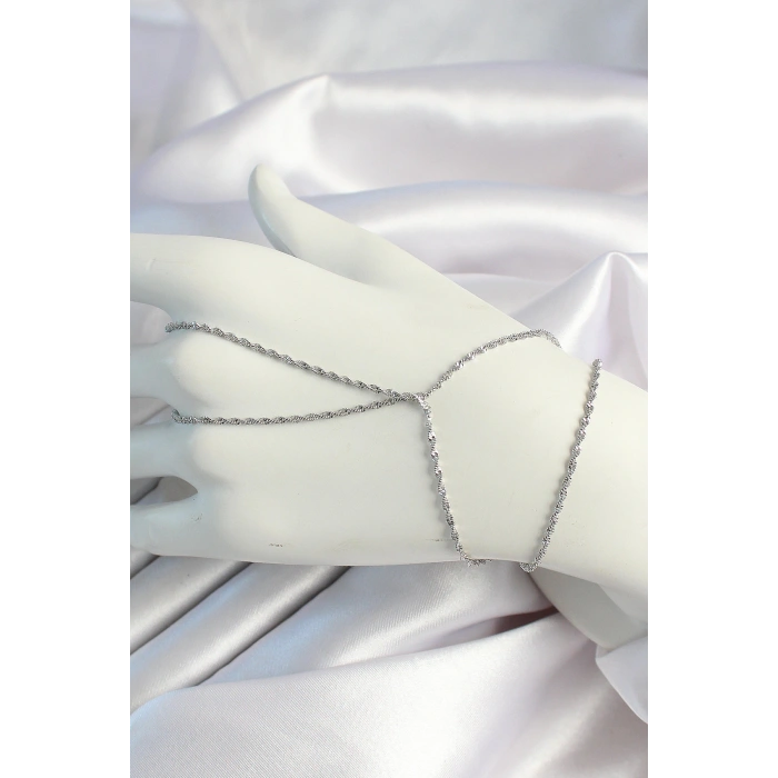 Pirinç Gümüş Renk Burgu Zincirli Şahmeran