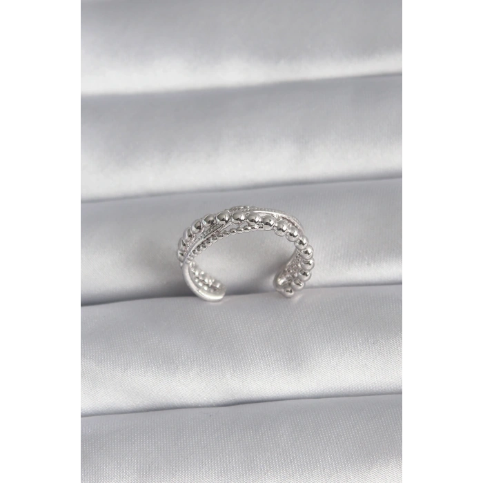 Pirinç Gümüş Renk Kadın Yüzük