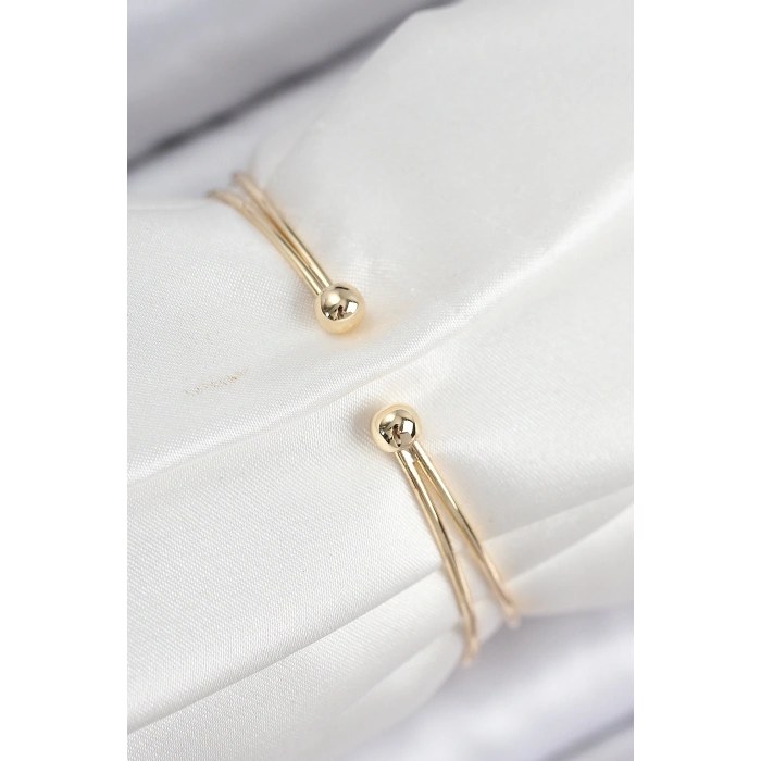 Pirinç Zirkon Taşlı Kelebek Model Gold Renk Kadın Bileklik