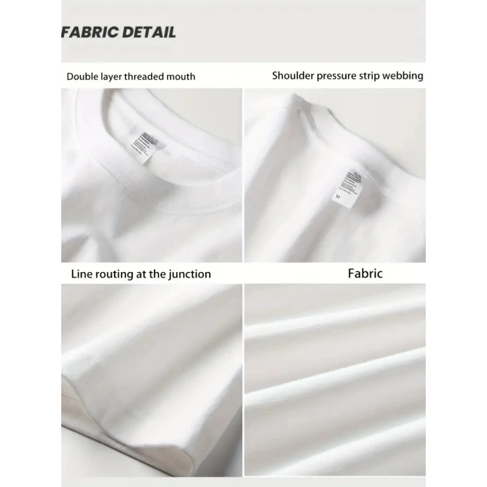 Rahat Bisiklet Yaka Tişört, Yaratıcı Karikatür Baskı - Yumuşak Polyester, Her Mevsim Giyilebilir- Beyaz