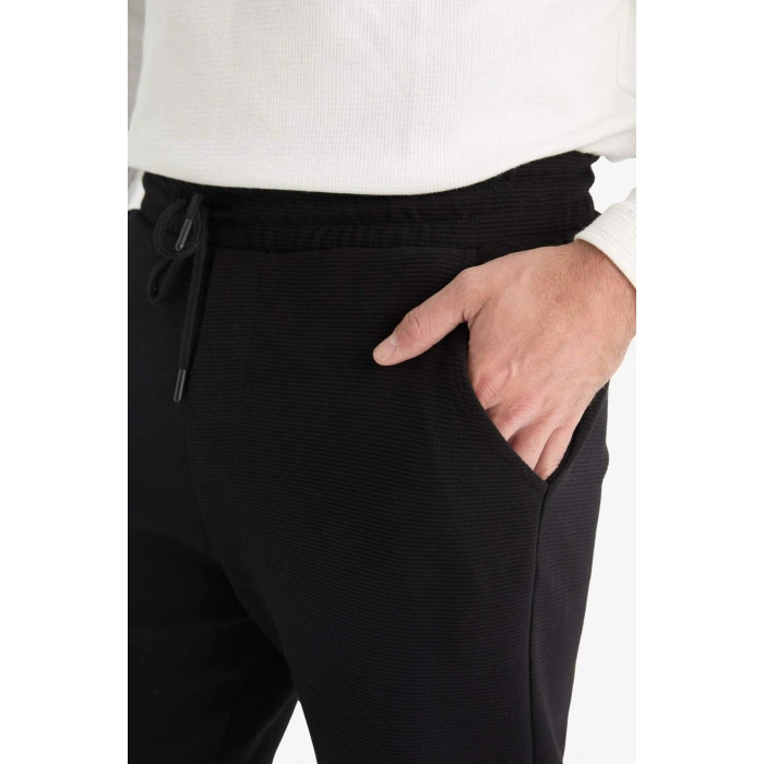 Regular Fit Cepli Düz Paça Dokulu Eşofman Altı D7603AX25SP