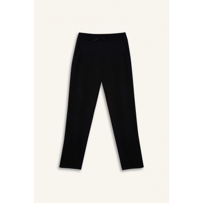 Regular Fit Cepli Düz Paça Dokulu Eşofman Altı D7603AX25SP