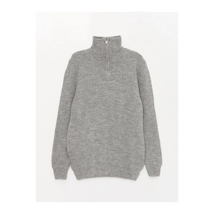 Şal Yaka Uzun Kollu Erkek Triko Kazak