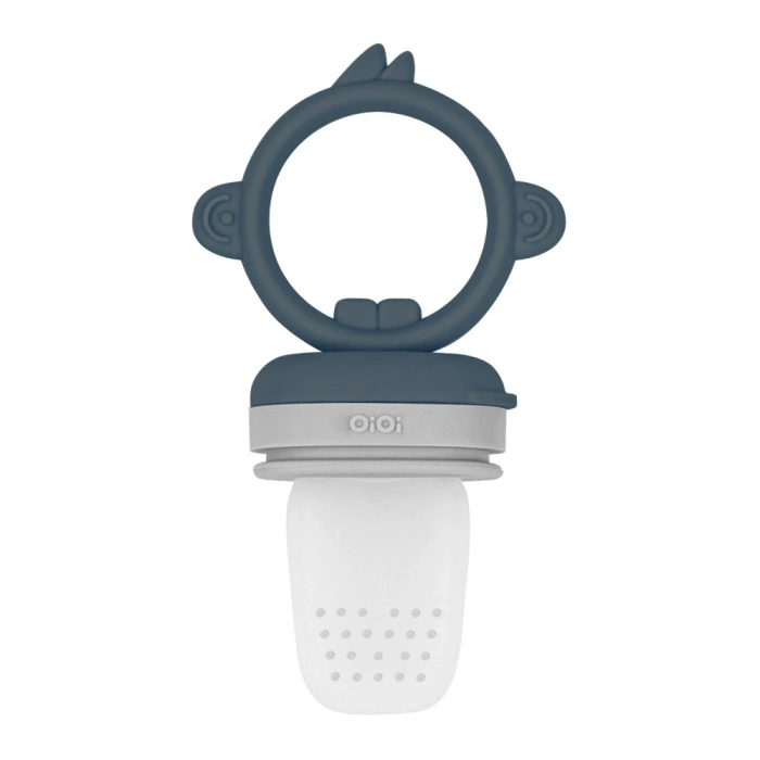 Silikon Püre Meyve Sebze Emziği Deep Blue / Powder Grey