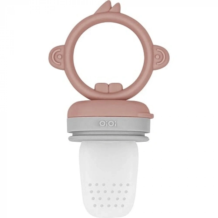 Silikon Püre Meyve Sebze Emziği Woody Brown / Powder Grey