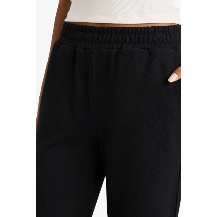 Straight Fit Cepli Beli Lastikli Eşofman Altı