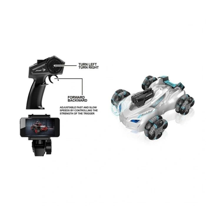 SYR-666-863 Kumandalı Wifi Kameralı Stunt Araba -Vardem Oyuncak