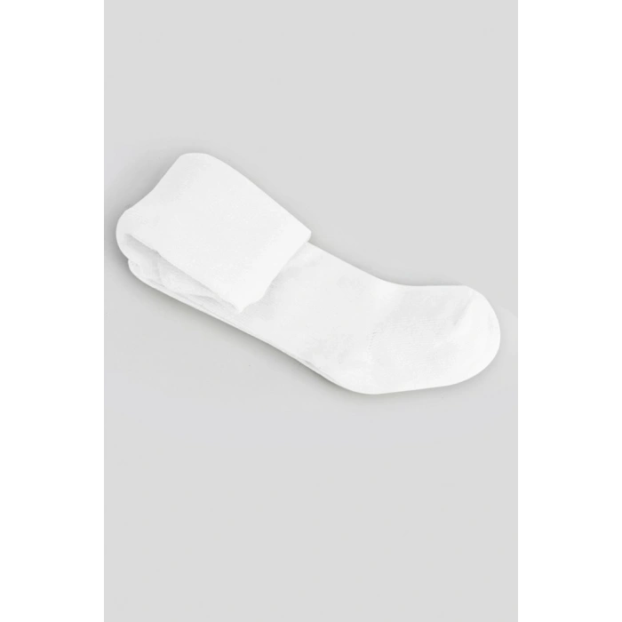 Tekli Düz Külotlu Çorap 50104 Beyaz