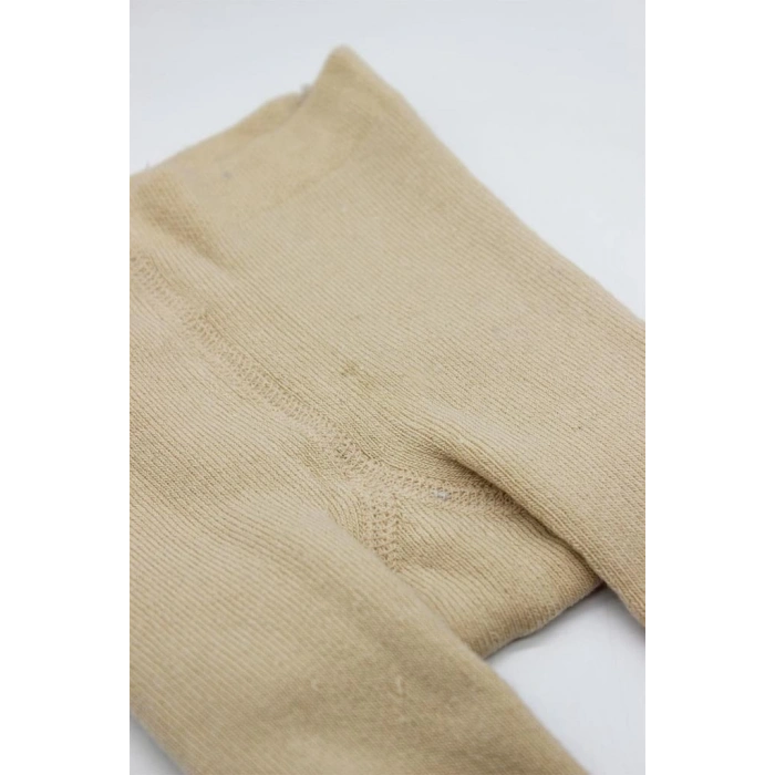 Tekli Kaymaz Mix Havlu Külotlu Çorap 50501 Bej