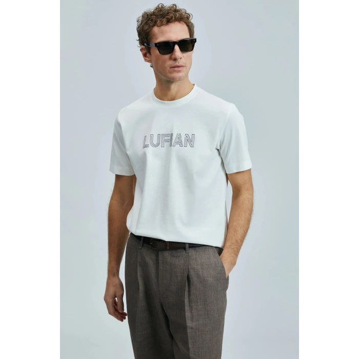 Thınk Modern Grafik T- Shirt Kırık Beyaz