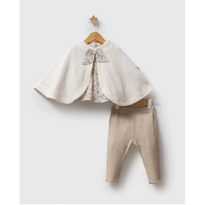 Tongs Trikolu Çiçek Pançolu 3Lü Takım 8024 Ekru