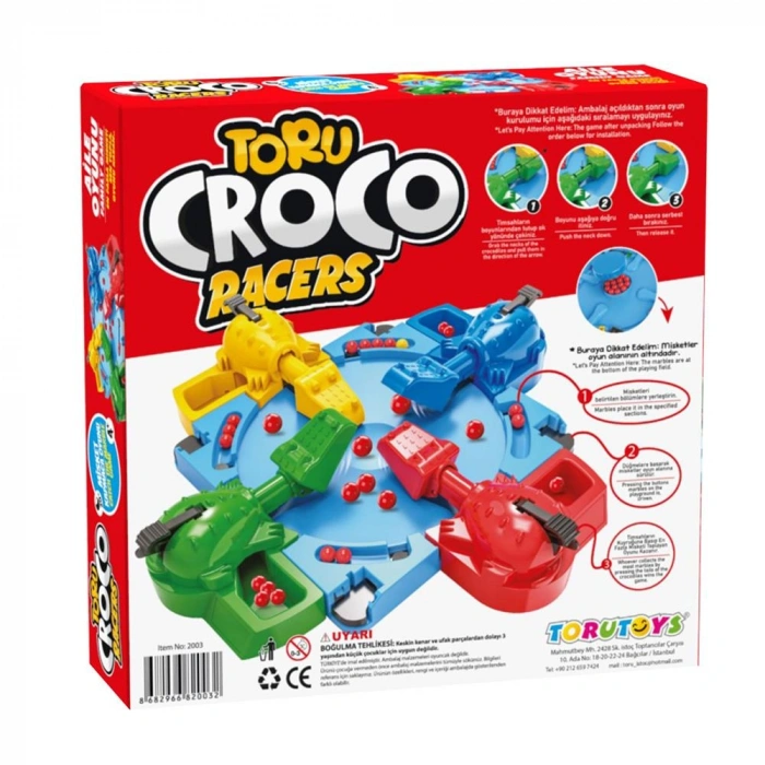 Toru Croco Misket Kapmaca Eğlenceli Aile Kutu Oyunu