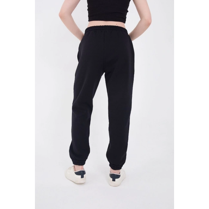 Üç İplik Basic Lastikli Eşofman Pantolon - Lacivert