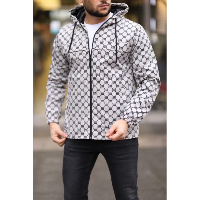 Unisex Kapüşonlu İçi Astarlı Yağmurluk - Gri