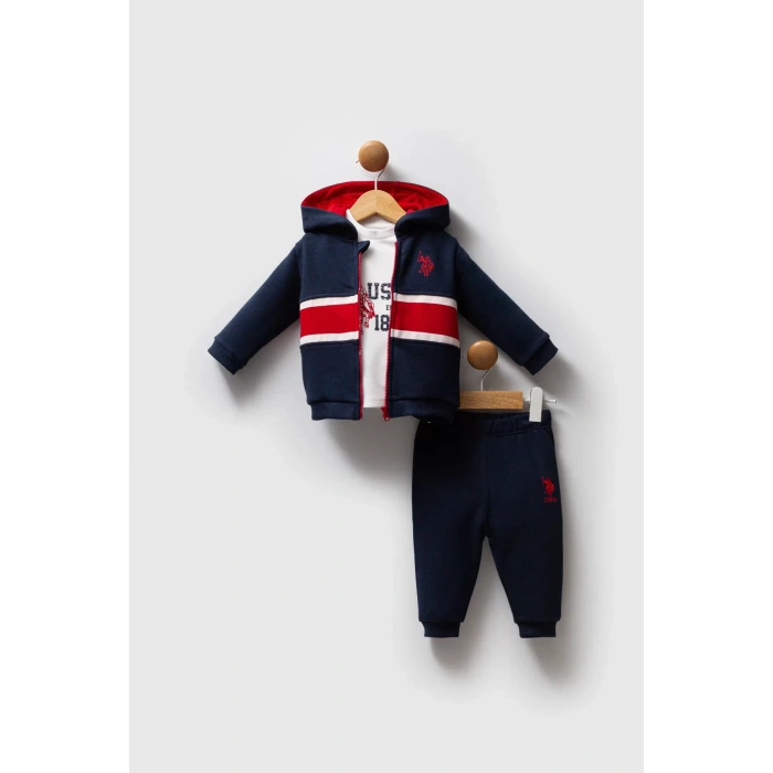 U.s. Polo Assn 3Lü Takım Usb2553 Lacivert-Kırmızı
