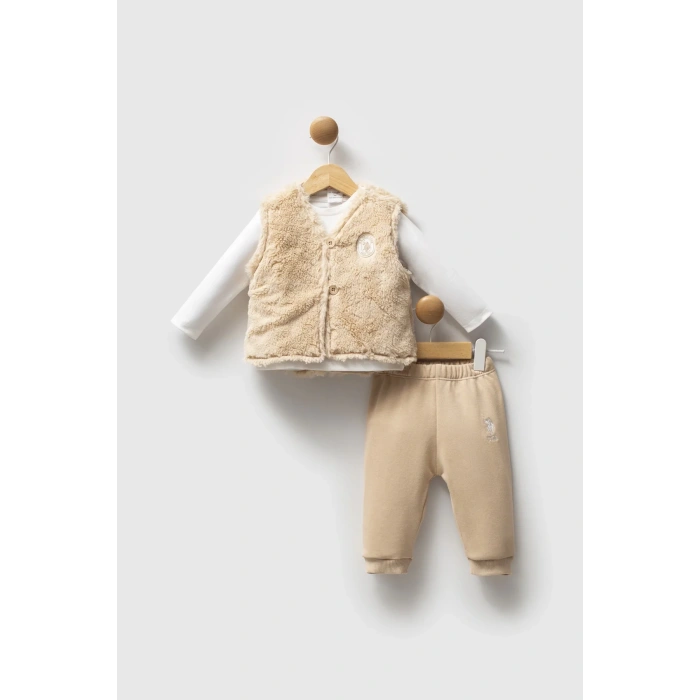 U.s. Polo Assn 3Lü Takım Usb2779 Bej