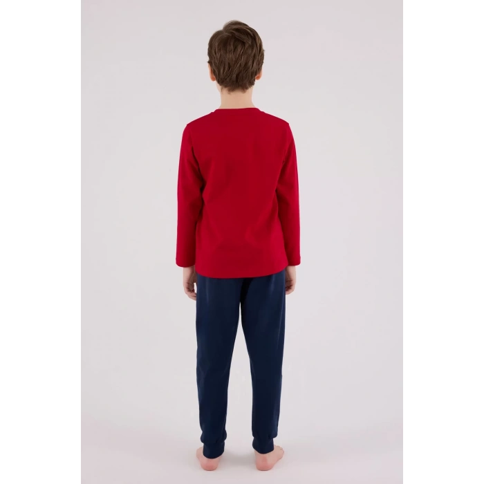 U.s. Polo Assn Uzun Kol Pijama Takım Us2214-4 Kırmızı
