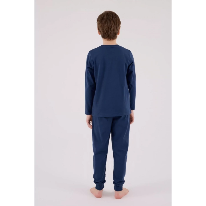 U.s. Polo Assn Uzun Kol Pijama Takım Us2220-4 Koyu İndigo