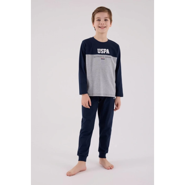 U.s. Polo Assn Uzun Kol Pijama Takım Us2220-4 Lacivert