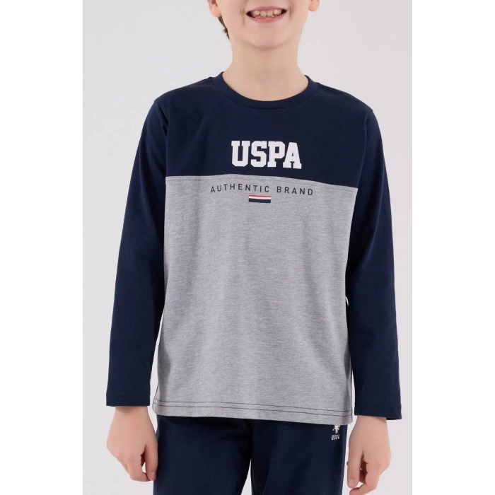 U.s. Polo Assn Uzun Kol Pijama Takım Us2220-4 Lacivert