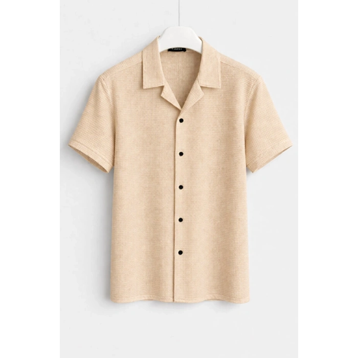 Yazlık Kısa Kol Gömlek Premium Kalite Slim Fit Tarz Ürün Nefes Alan Kumaş