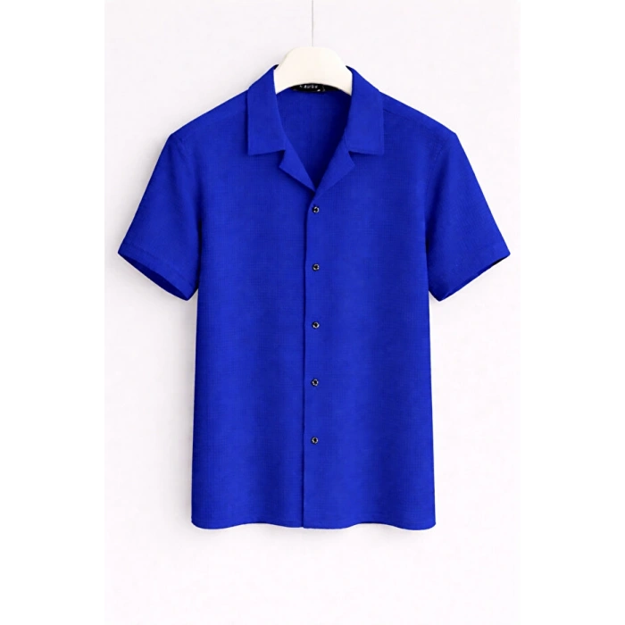 Yazlık Kısa Kol Gömlek Premium Kalite Slim Fit Tarz Ürün Nefes Alan Kumaş