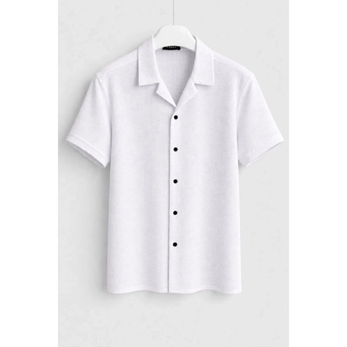 Yazlık Kısa Kol Gömlek Premium Kalite Slim Fit Tarz Ürün Nefes Alan Kumaş