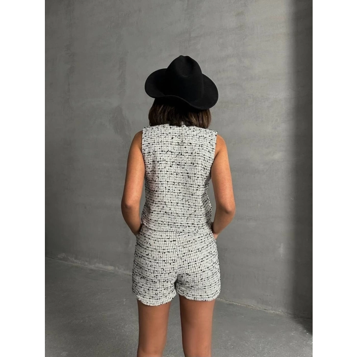 Yelekli şort takım