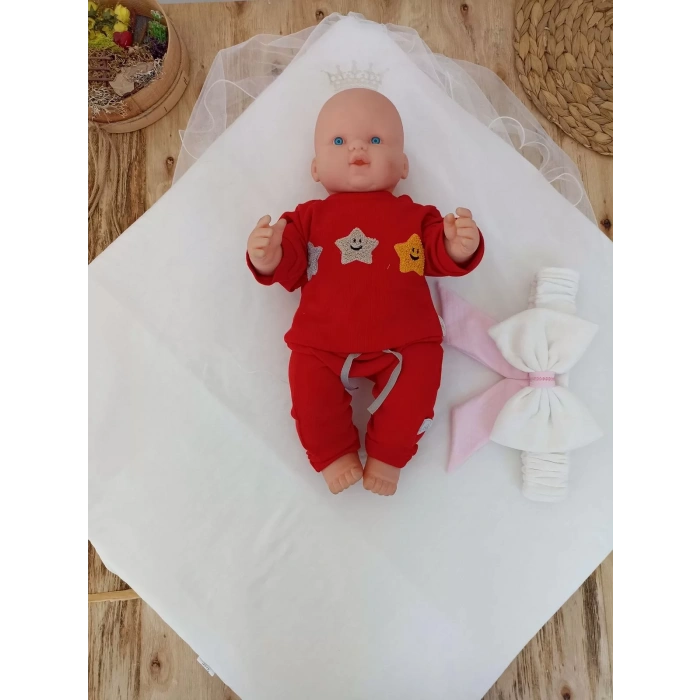 Yenidoğan Bal Peteği My Prince Nakışlı Delüks Kundak Bebek Battaniyesi Pembe