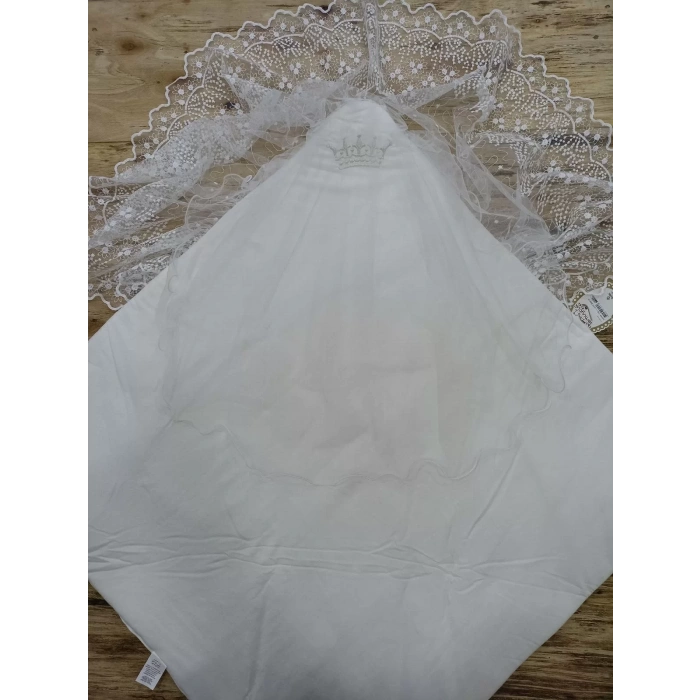 Yenidoğan Sahra Lucky Nakışlı Kumru Kundak Bebek Battaniyesi Ekru