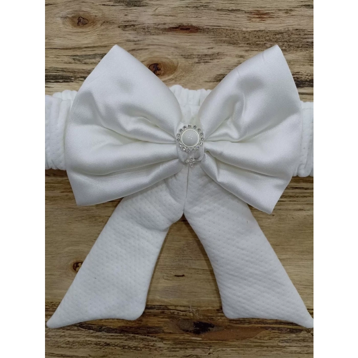 Yenidoğan Sahra Lucky Nakışlı Kumru Kundak Bebek Battaniyesi Ekru