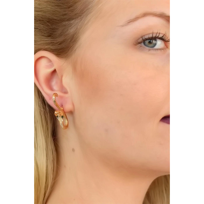 Yılan Tasarım Bayan Küpe