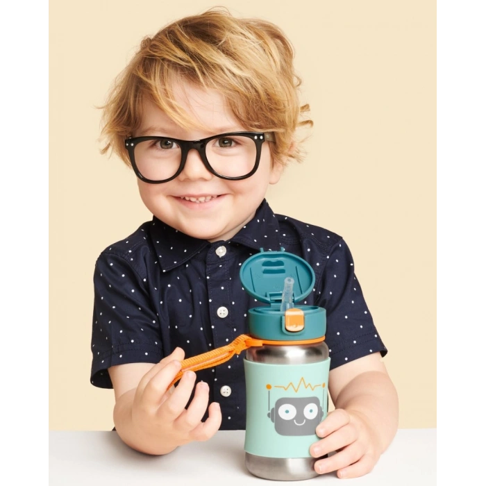 Zoo Pipetli Paslanmaz Çelik Suluk 350 ml Robot