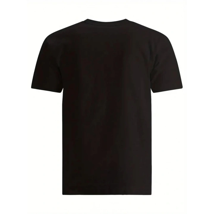 20/1 Penye Compack SPACEBALLS Erkek Baskılı Oversize Bisiklet Yaka Kısa Kol Yazlık T-shirt - Siyah