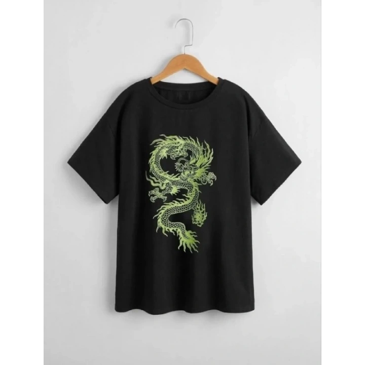Çocuk Unisex Baskılı T-Shirt - Siyah