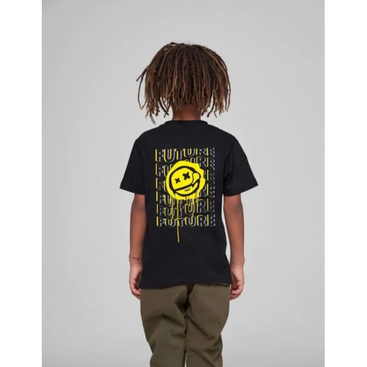 Çocuk Unisex Baskılı T-Shirt - Siyah