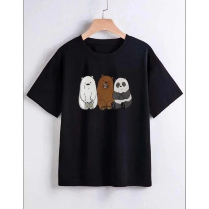 Çocuk Unisex Baskılı T-Shirt - Siyah