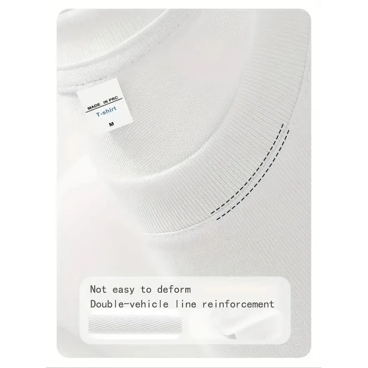 Day One Baskılı Oversize Bisiklet Yaka T-shirt - Beyaz