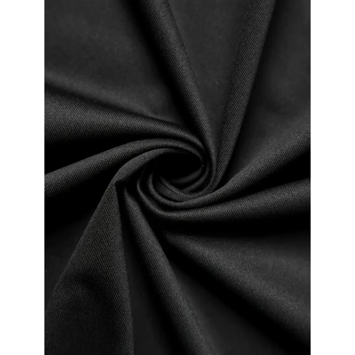 Eşsiz Baskı Tasarımlı Şık Büyük Beden Erkek Tişörtü - Rahat Polyester, Makinede Yıkanabilir, Yuvarlak Yaka - Her Mevsim İçin Mükemmel - Siyah