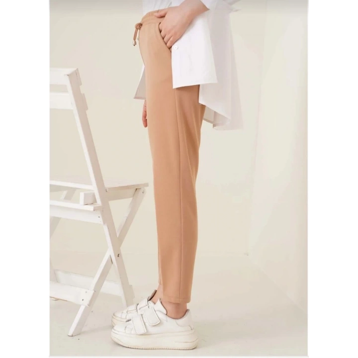 Kadın Tam Kalıp Basic Eşofman Pantolon - Kahverengi