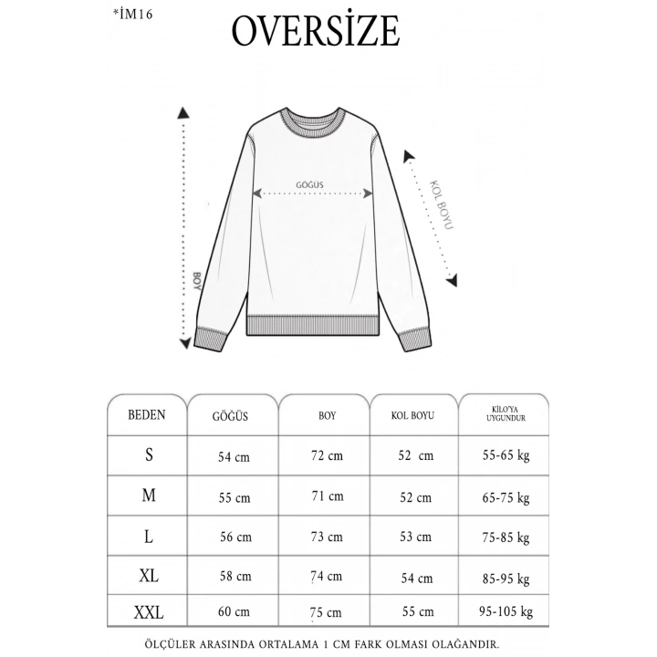 Kadın Üç İplik Bisiklet Yaka Baskılı SweatShirt - Siyah