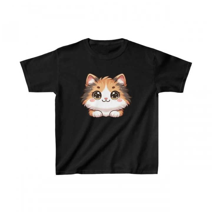 Unisex Çocuk Baskılı T-Shirt - Siyah