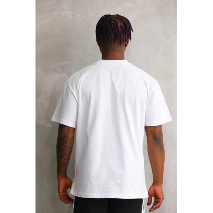 Unisex Oversize Kolye Dahil T-Shirt - Beyaz