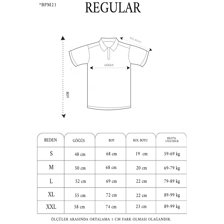 Yakası Düğmeli Yakalı Pike Baskılı T-Shirt - Siyah